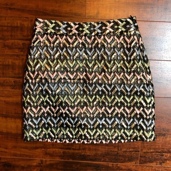 Milly Runway Couture Metallic A Line Skirt - Picture 2 of 8